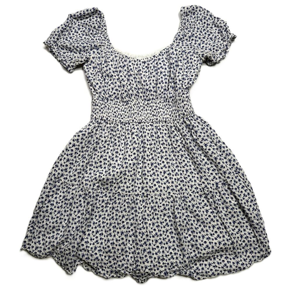 Hollister blue floral mini dress. Size M